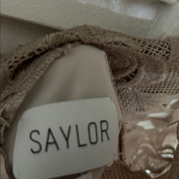 SAYLOR Nude Lace Long-Sleeve Sheath Dress - Picture 3 of 3